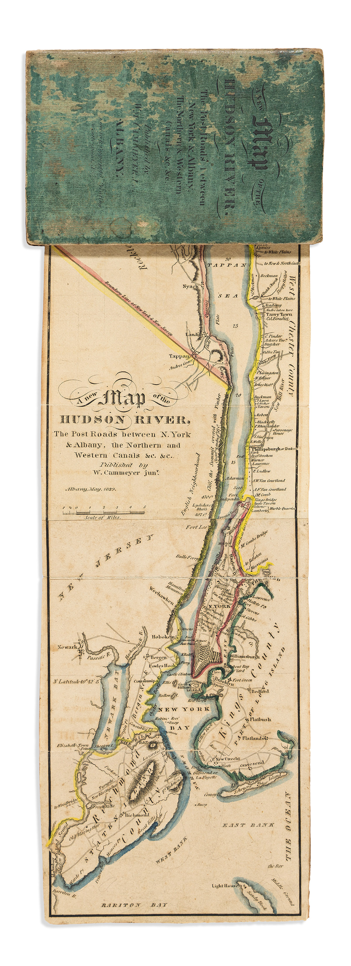 (HUDSON RIVER.) William Cammeyer, Jr. A New Map of the Hudson River,
